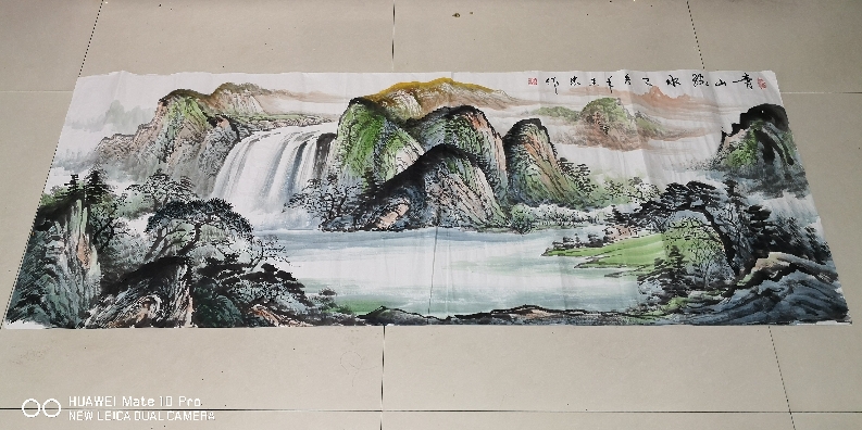 李建中山水画作品山水画