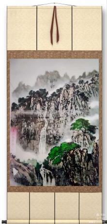 手绘山水画