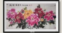 河南省美术家协会会员 胡源智花鸟画作品《花开富贵家》